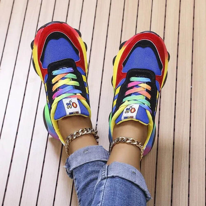 Comfortable Multicolour Casual Rainbow Sneakers