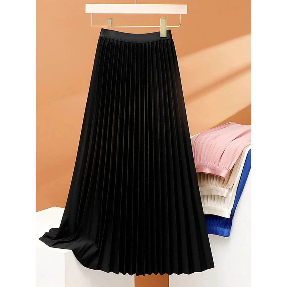 Elegant Pleated Skirt for Women – Elegant High-Waist Skirt