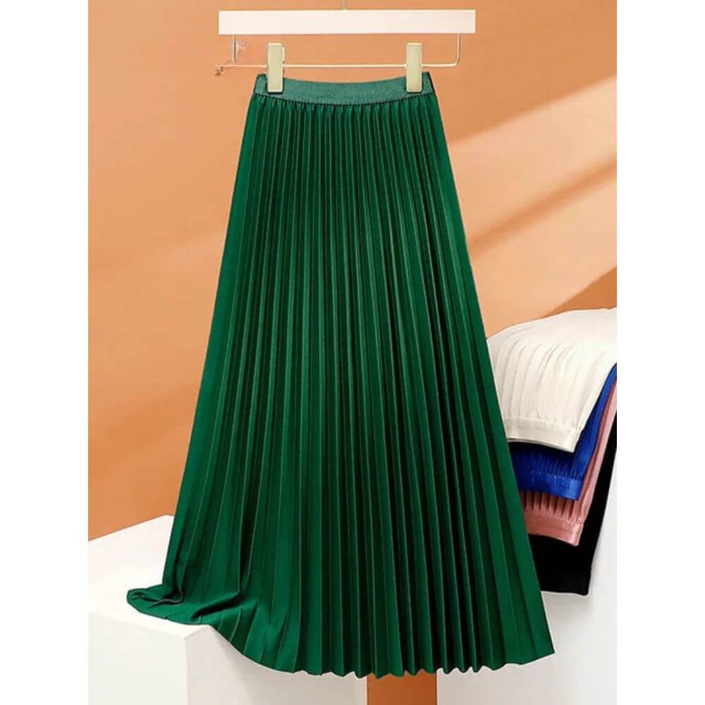 Elegant Pleated Skirt for Women – Elegant High-Waist Skirt