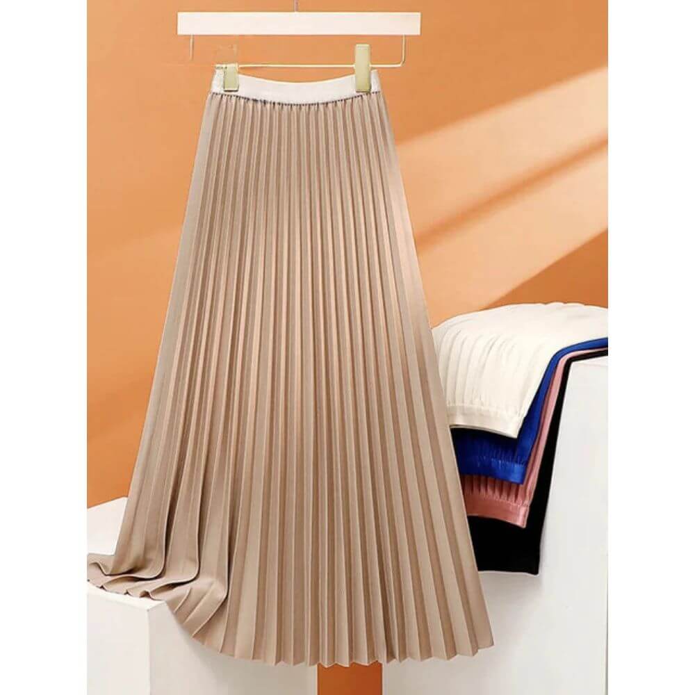Elegant Pleated Skirt for Women – Elegant High-Waist Skirt