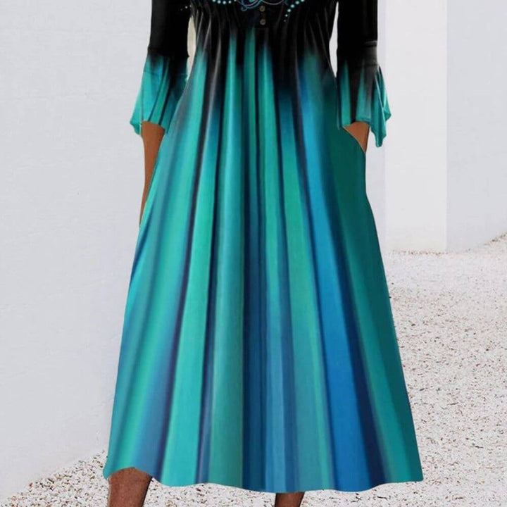 Boho A-Line Midi Dress – Casual Summer Style for Women