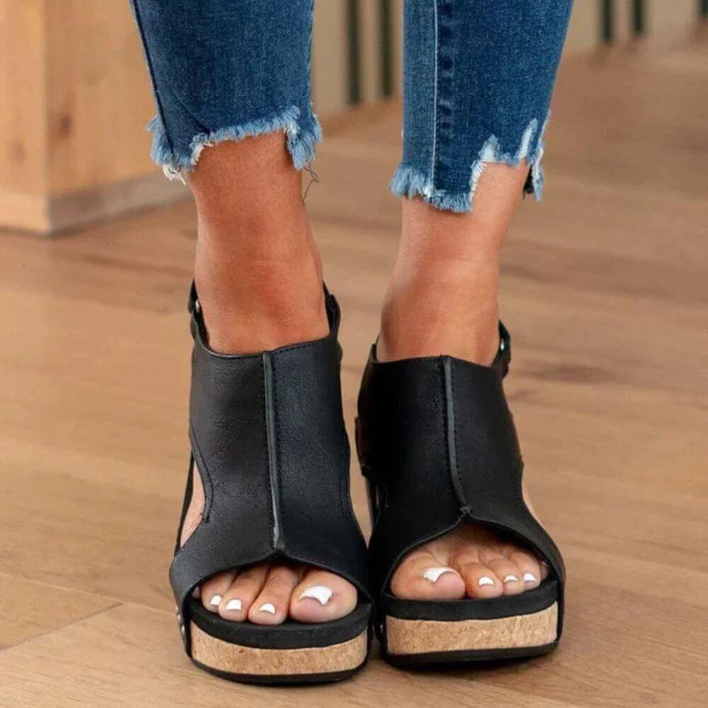 Comfortable Open-Toe Summer Wedge Sandals