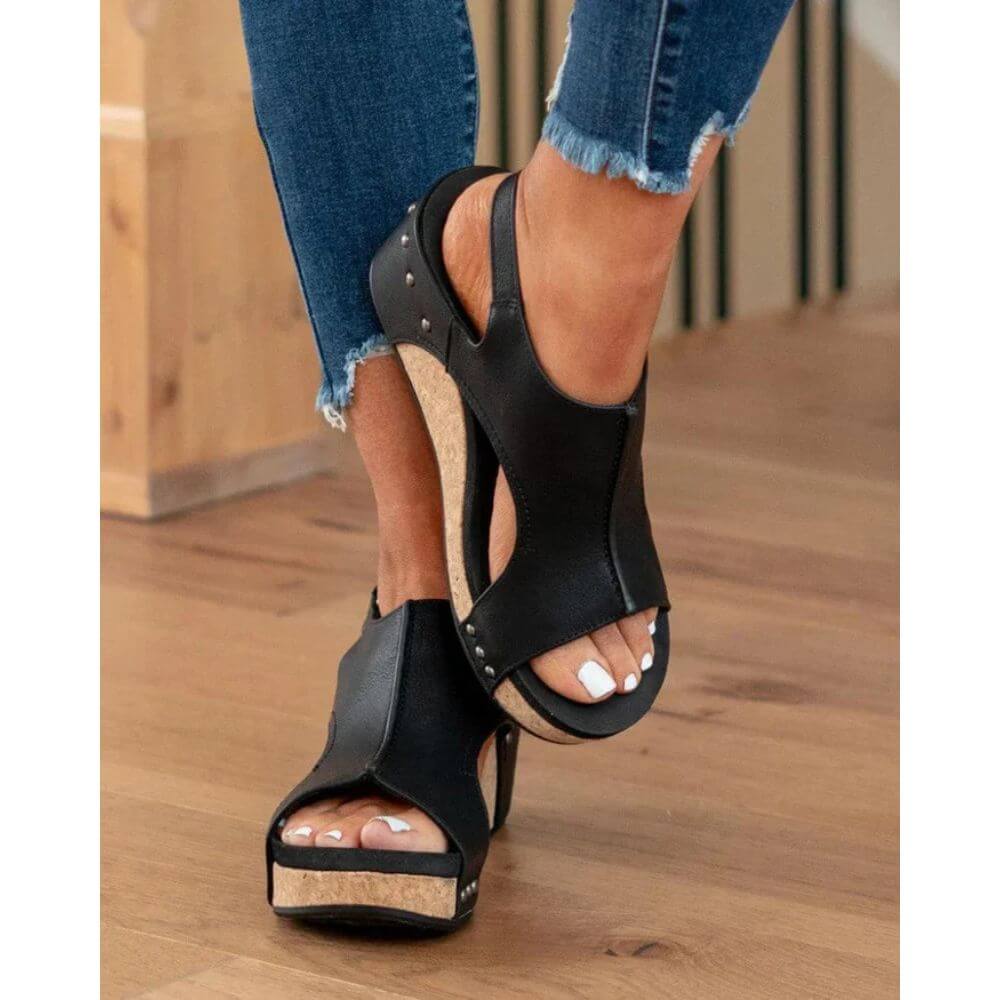 Comfortable Open-Toe Summer Wedge Sandals