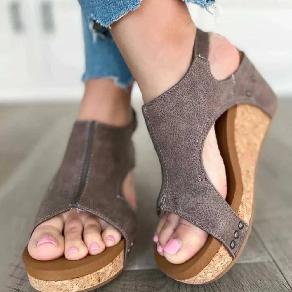Comfortable Open-Toe Summer Wedge Sandals