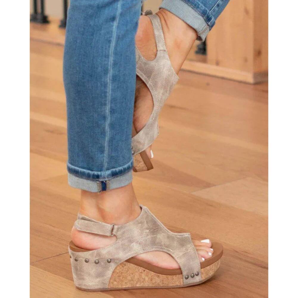 Comfortable Open-Toe Summer Wedge Sandals