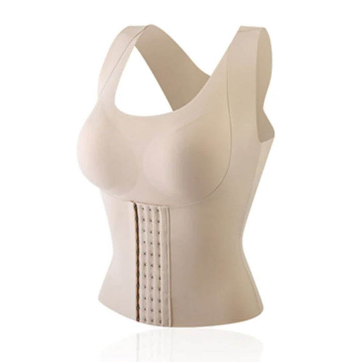 Coverage Compression Shapewear Tank with Bra & Hooks