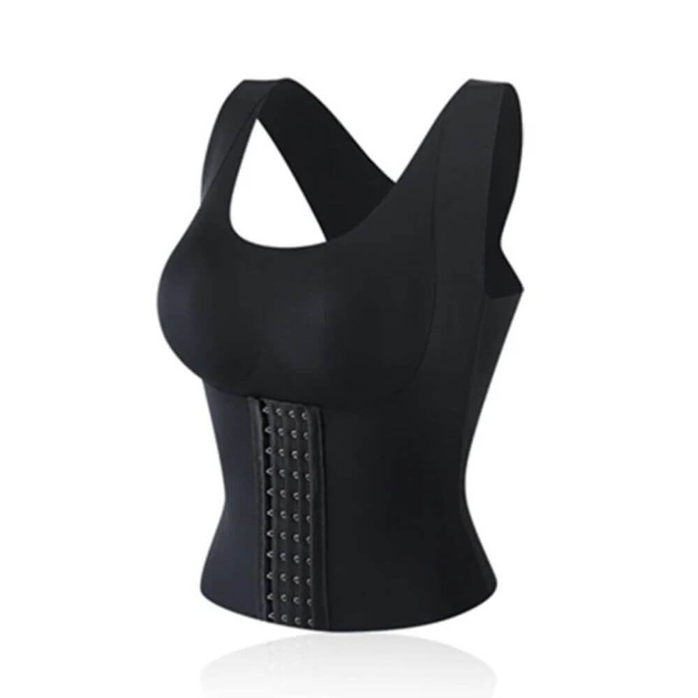 Coverage Compression Shapewear Tank with Bra & Hooks