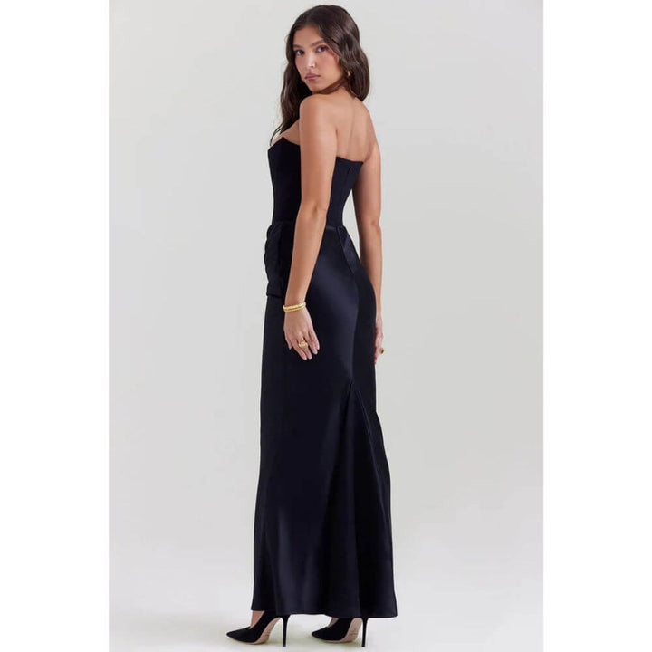 Strapless Bodycon Evening Dress – Elegant Slim Fit Gown