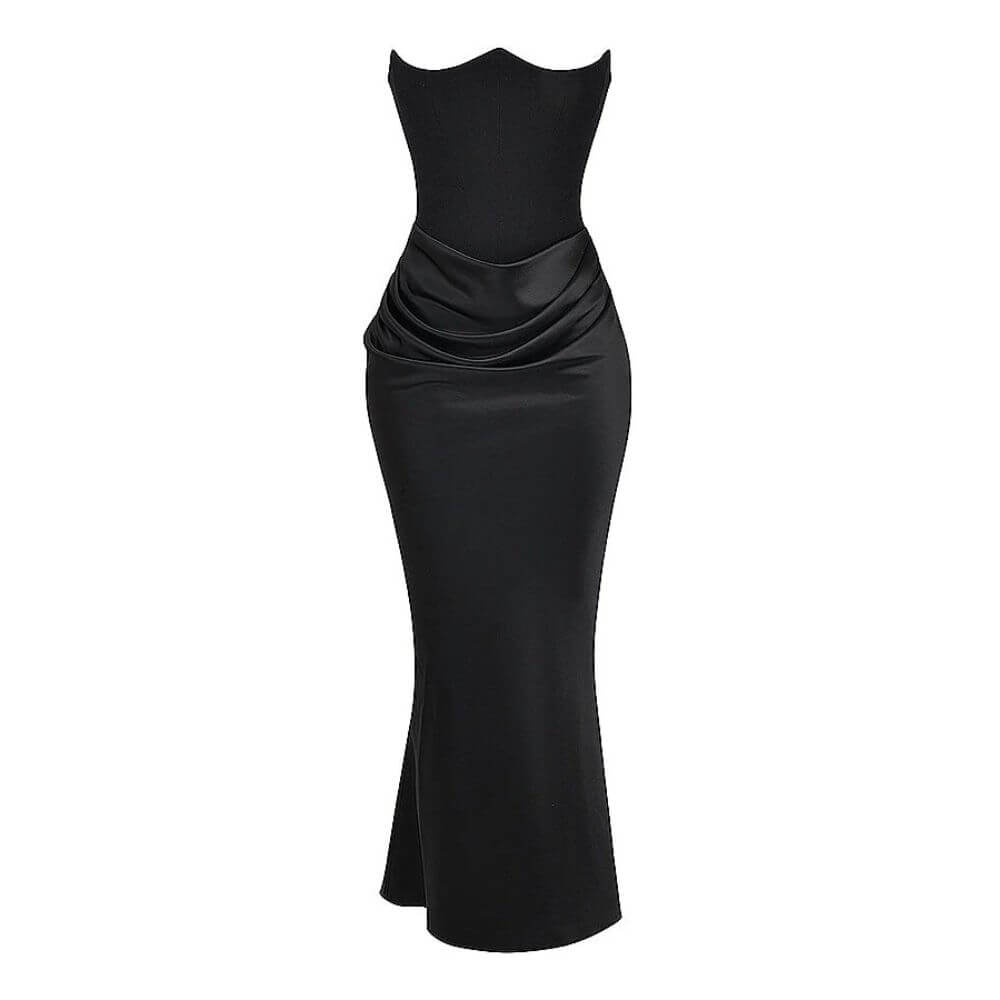 Strapless Bodycon Evening Dress – Elegant Slim Fit Gown