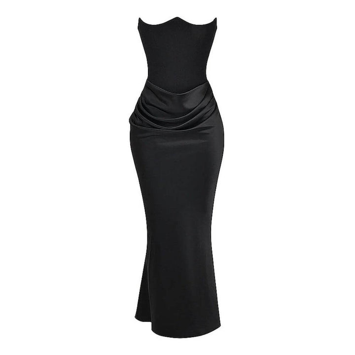 Strapless Bodycon Evening Dress – Elegant Slim Fit Gown