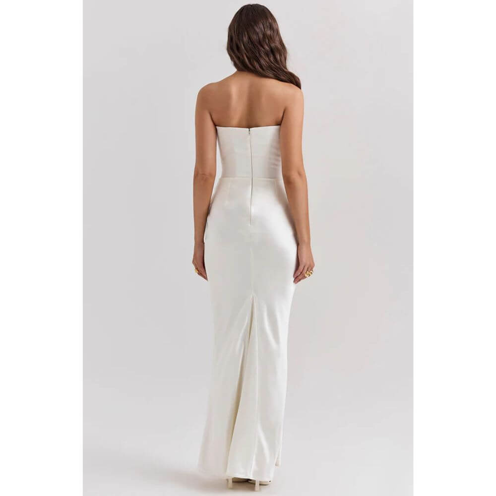 Strapless Bodycon Evening Dress – Elegant Slim Fit Gown