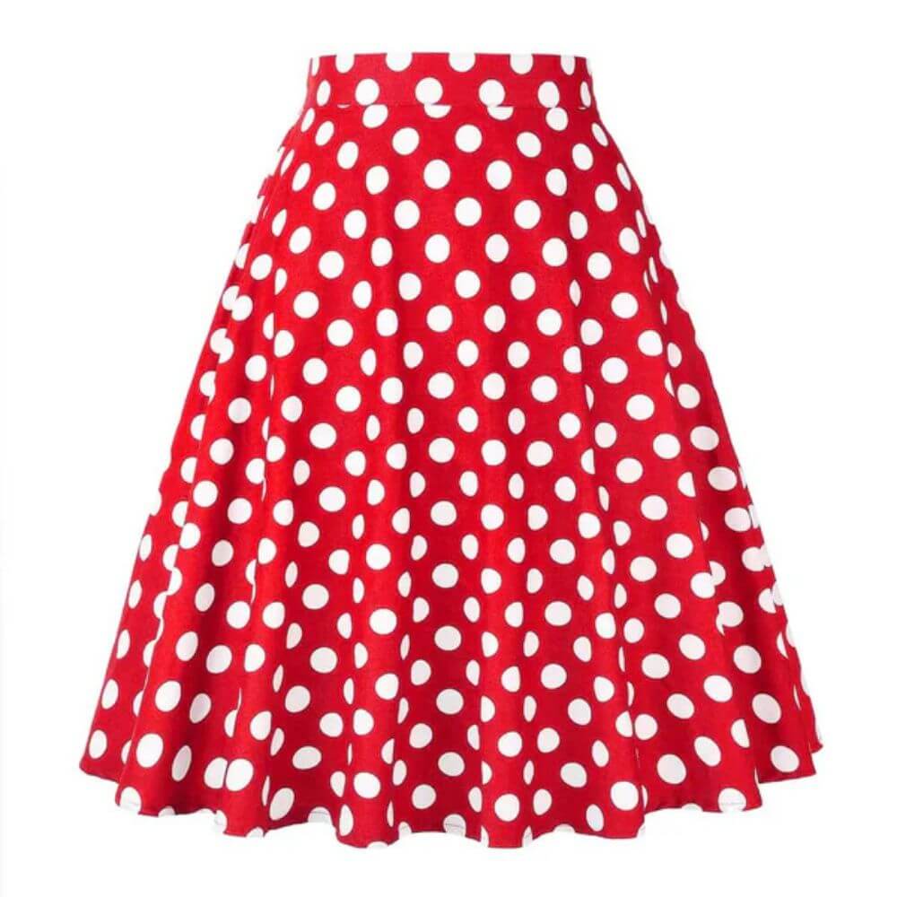 Vintage A-Line Flared Skirt – Elegant High Waist Casual Fit