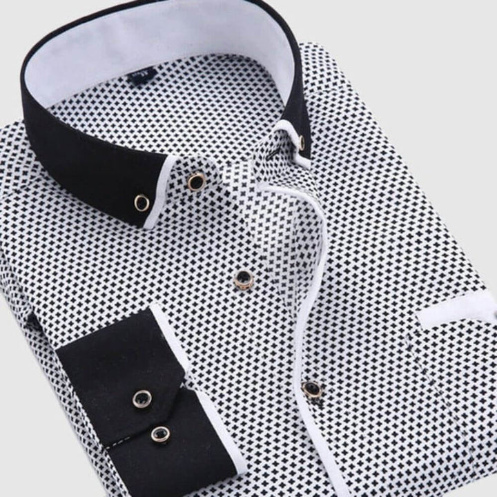 Slim Fit Long Sleeve Men's Dress Shirt – Formal Modern Style
