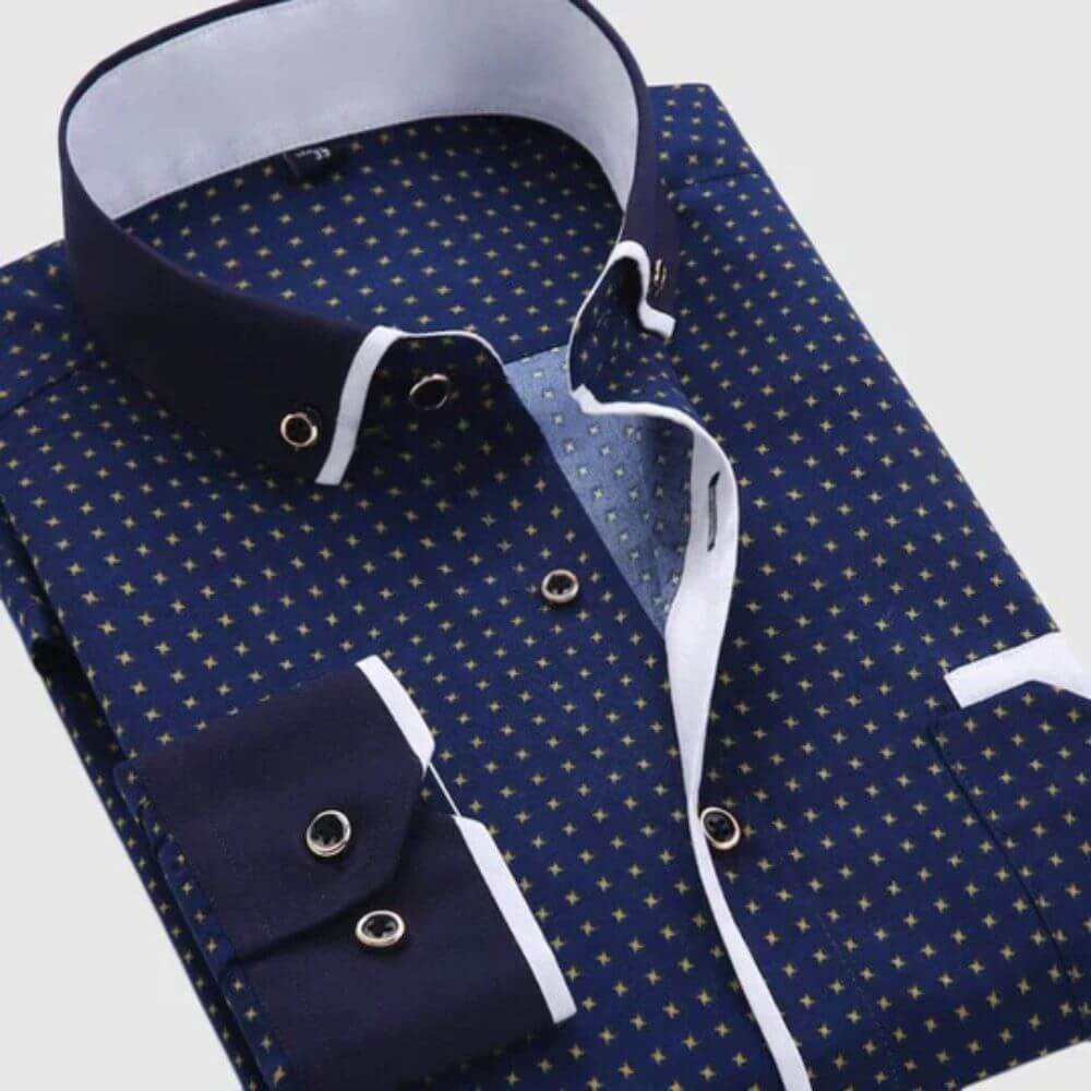 Slim Fit Long Sleeve Men's Dress Shirt – Formal Modern Style