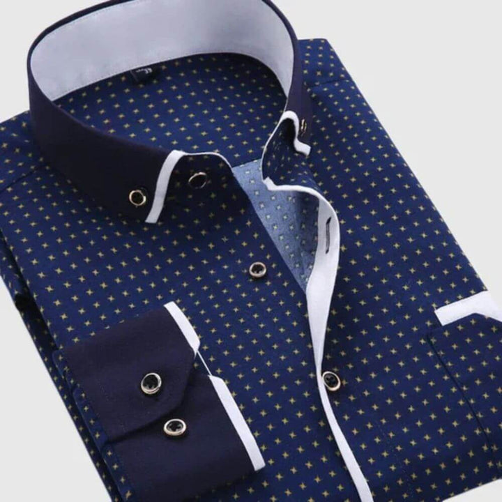 Slim Fit Long Sleeve Men's Dress Shirt – Formal Modern Style