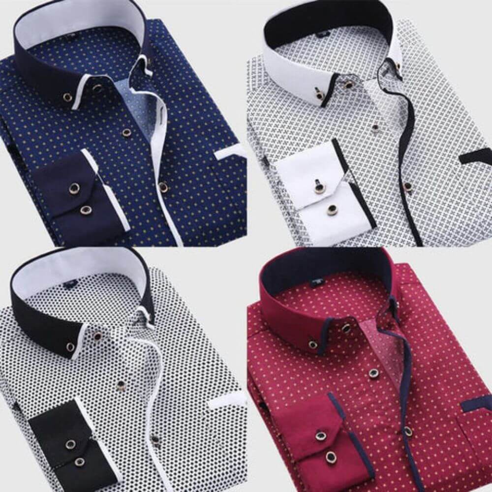 Slim Fit Long Sleeve Men's Dress Shirt – Formal Modern Style