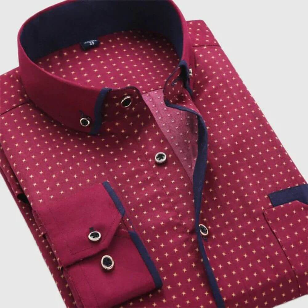 Slim Fit Long Sleeve Men's Dress Shirt – Formal Modern Style