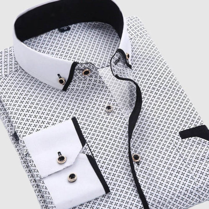 Slim Fit Long Sleeve Men's Dress Shirt – Formal Modern Style