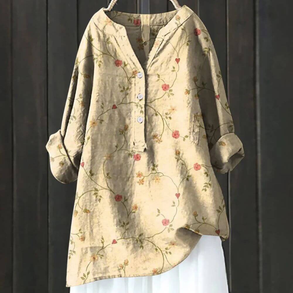 Floral Print Tunic Blouse for Women – Casual Longline Everyday Top