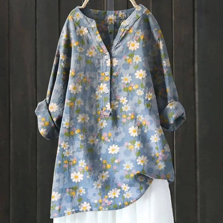 Floral Print Tunic Blouse for Women – Casual Longline Everyday Top