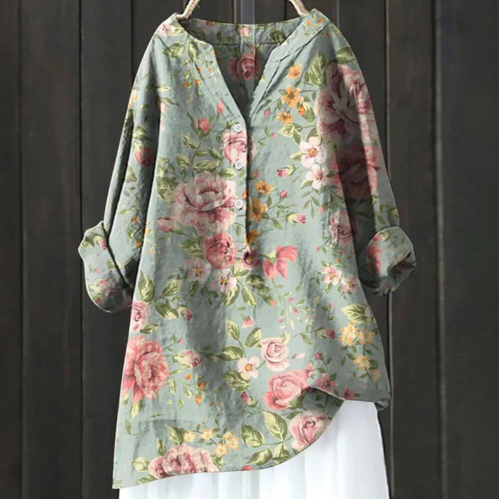 Floral Print Tunic Blouse for Women – Casual Longline Everyday Top