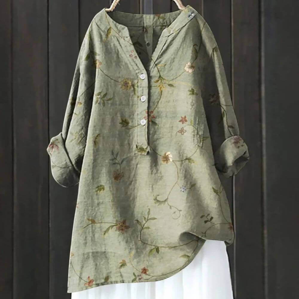 Floral Print Tunic Blouse for Women – Casual Longline Everyday Top