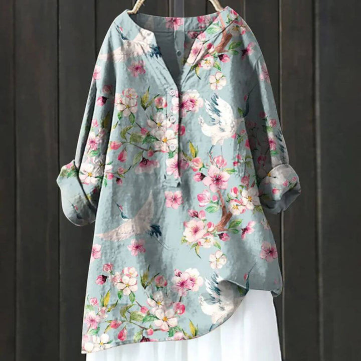 Floral Print Tunic Blouse for Women – Casual Longline Everyday Top