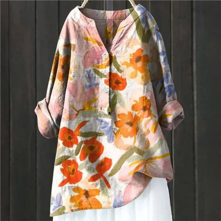Floral Print Tunic Blouse for Women – Casual Longline Everyday Top