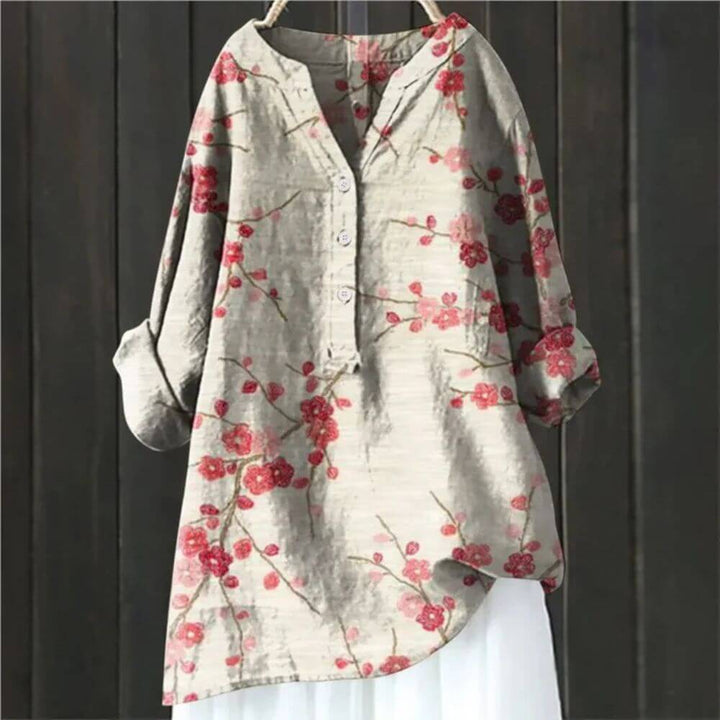 Floral Print Tunic Blouse for Women – Casual Longline Everyday Top