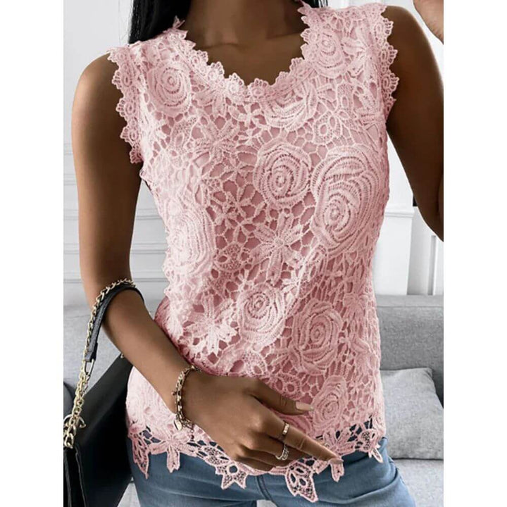 Sleeveless Floral Blouse for Women – Casual Summer Top