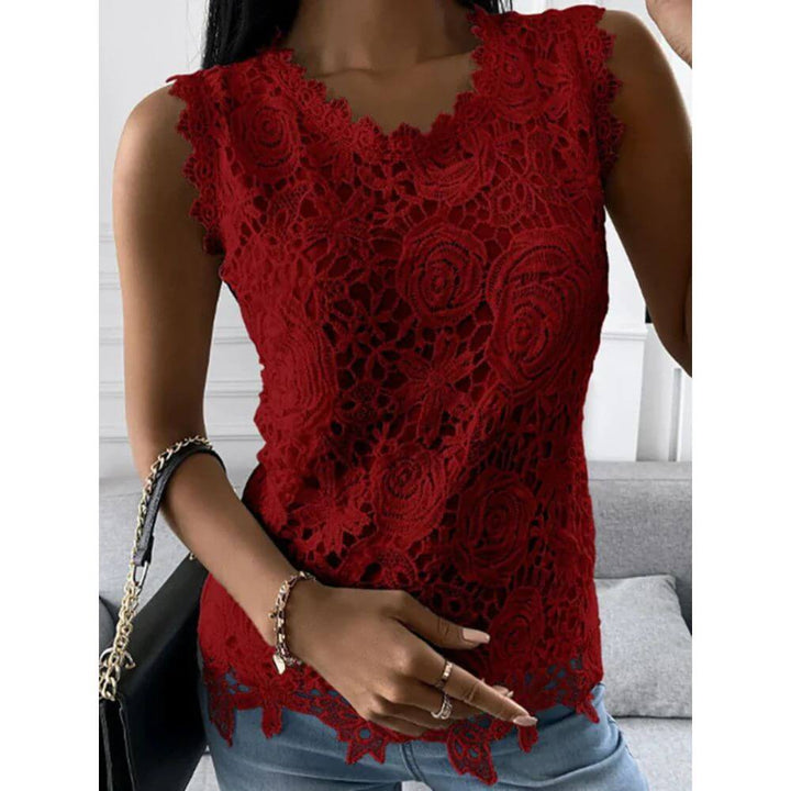 Sleeveless Floral Blouse for Women – Casual Summer Top