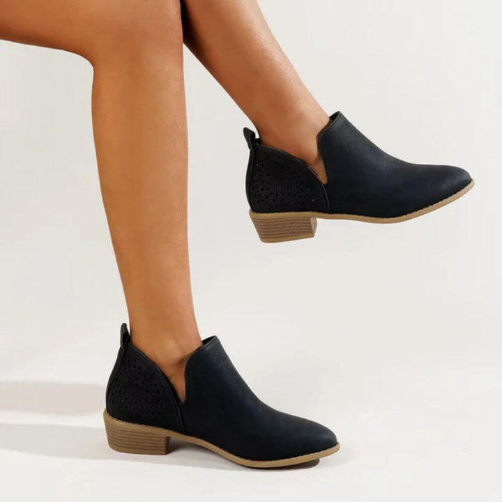 Comfortable Cut-Out Ankle Boots for Women