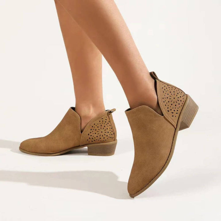 Comfortable Cut-Out Ankle Boots for Women