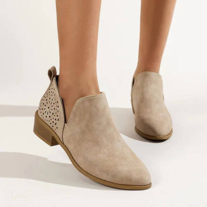 Comfortable Cut-Out Ankle Boots for Women
