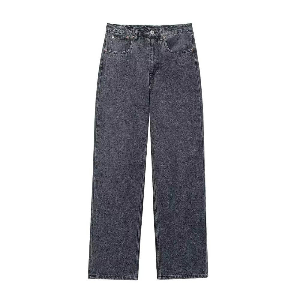 High-Waist Straight-Leg Jeans for Women – Casual Everyday Fit