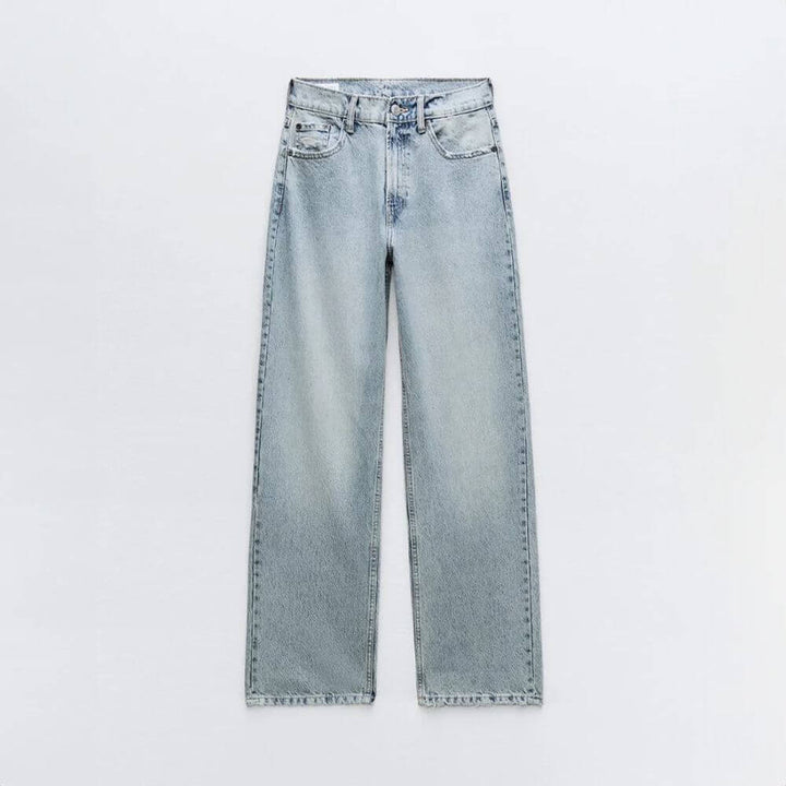 High-Waist Straight-Leg Jeans for Women – Casual Everyday Fit