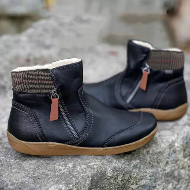 Comfortable Casual Zip-Up Ankle Boots for Women