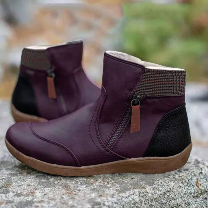 Comfortable Casual Zip-Up Ankle Boots for Women