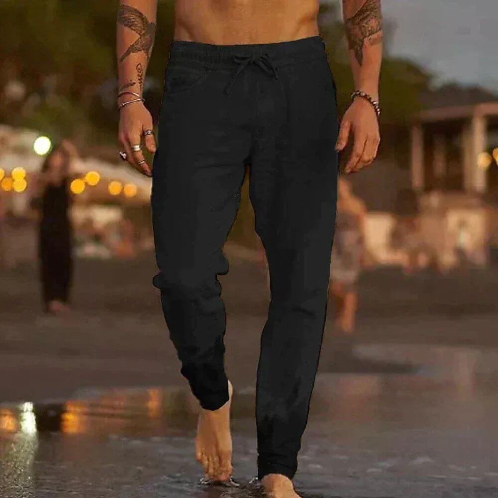 Casual Men’s Drawstring Jogger Trousers for Everyday Wear