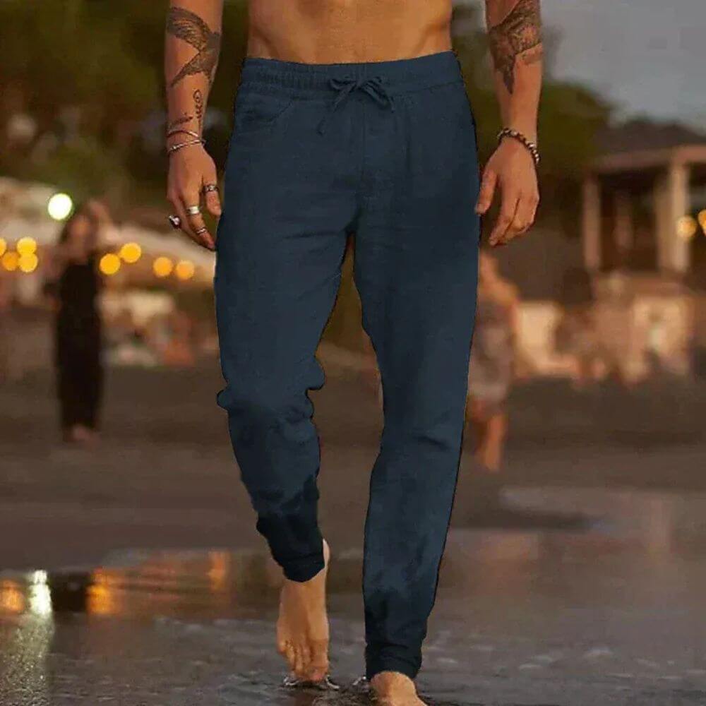 Casual Men’s Drawstring Jogger Trousers for Everyday Wear
