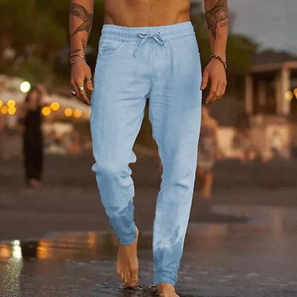 Casual Men’s Drawstring Jogger Trousers for Everyday Wear