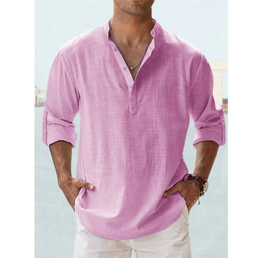 Casual Men’s Long-Sleeve Shirt for Summer and Everyday Wear