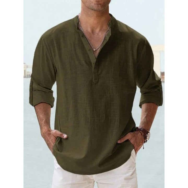 Men’s Long Sleeve Casual Shirt – Slim Fit Button-Up