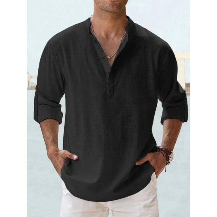 Men’s Long Sleeve Casual Shirt – Slim Fit Button-Up