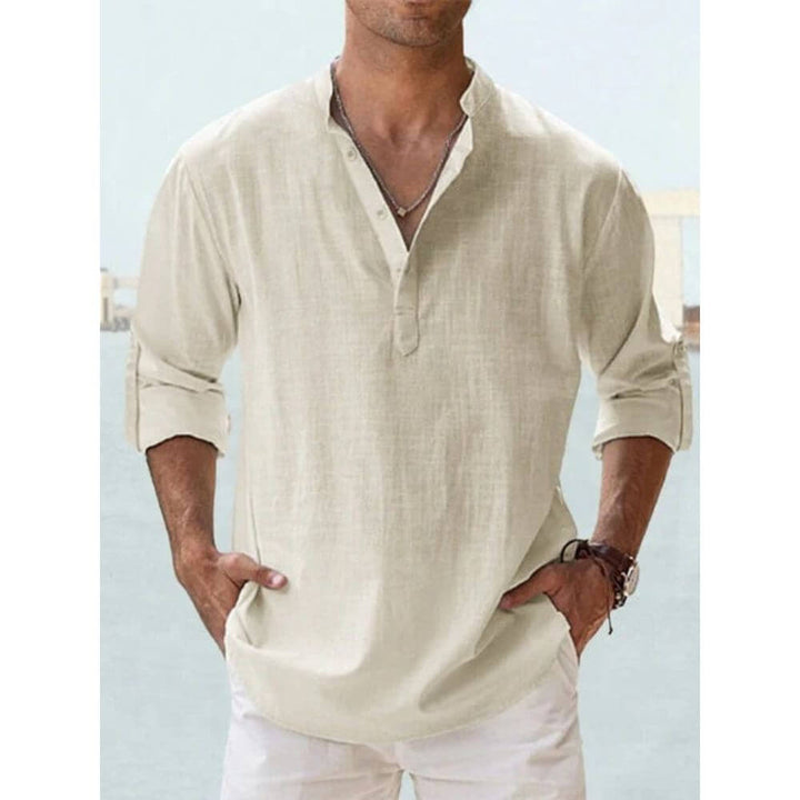 Men’s Long Sleeve Casual Shirt – Slim Fit Button-Up