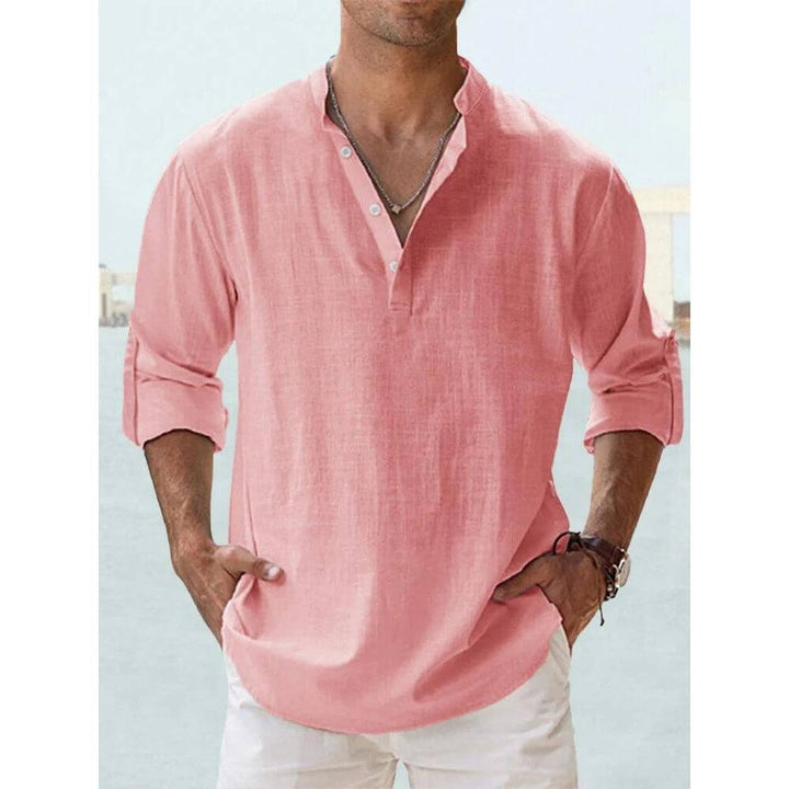 Men’s Long Sleeve Casual Shirt – Slim Fit Button-Up