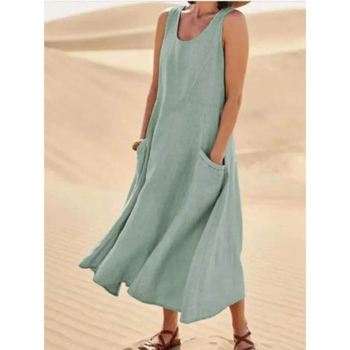 Sleeveless Maxi Dress for Women with Pockets, Loose Fit