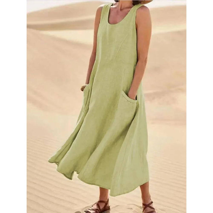 Sleeveless Maxi Dress for Women with Pockets, Loose Fit