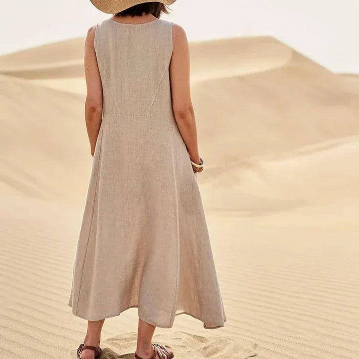Sleeveless Maxi Dress for Women with Pockets, Loose Fit