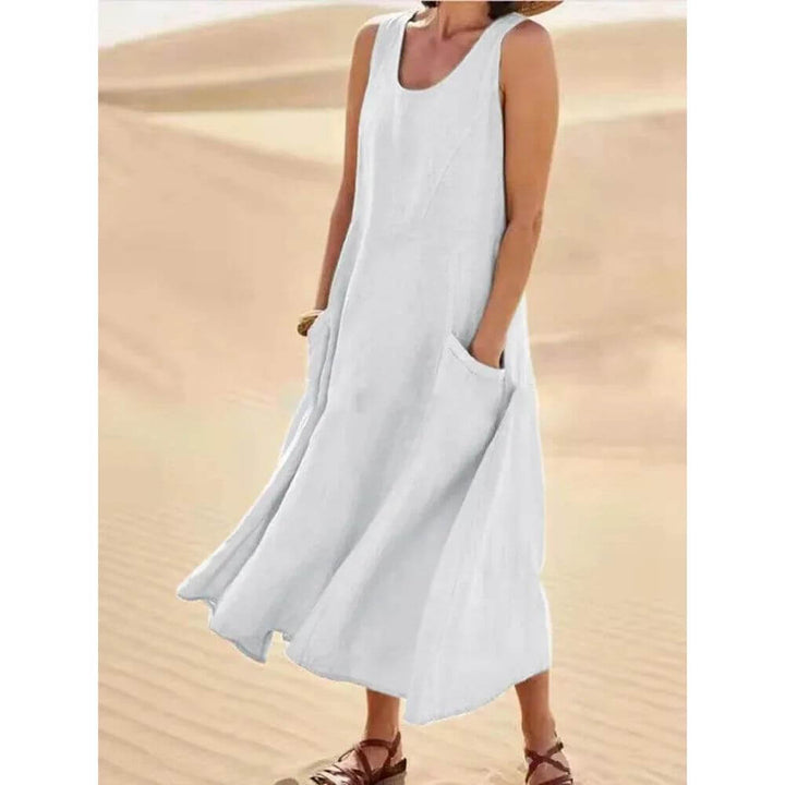 Sleeveless Maxi Dress for Women with Pockets, Loose Fit